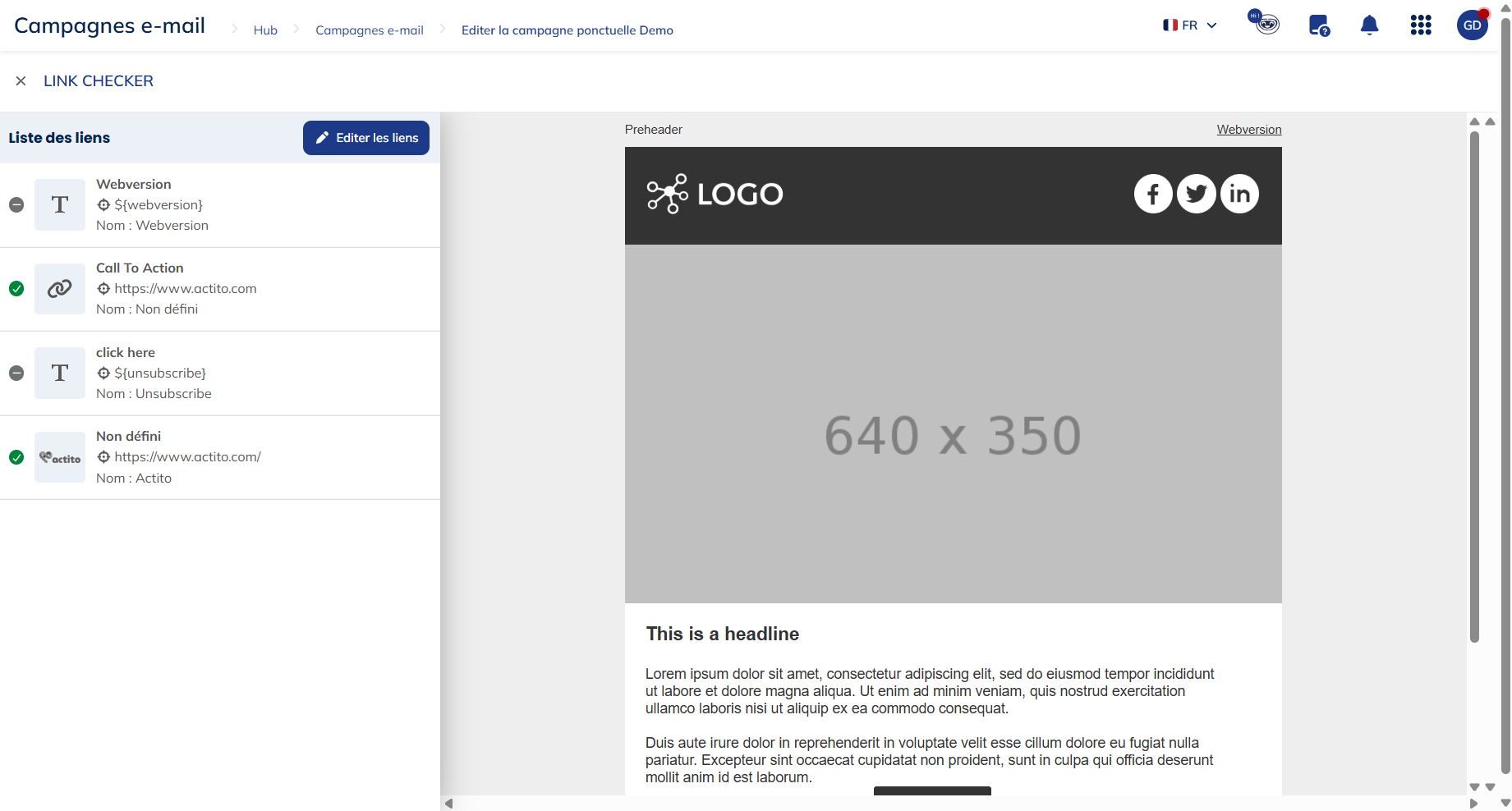 Verificar los enlaces