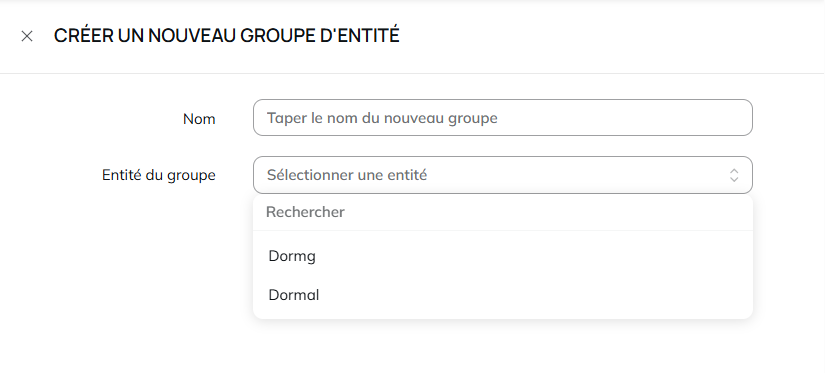 Crear un grupo de entidades