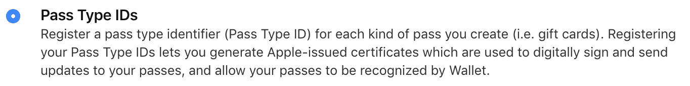 Pass type ids