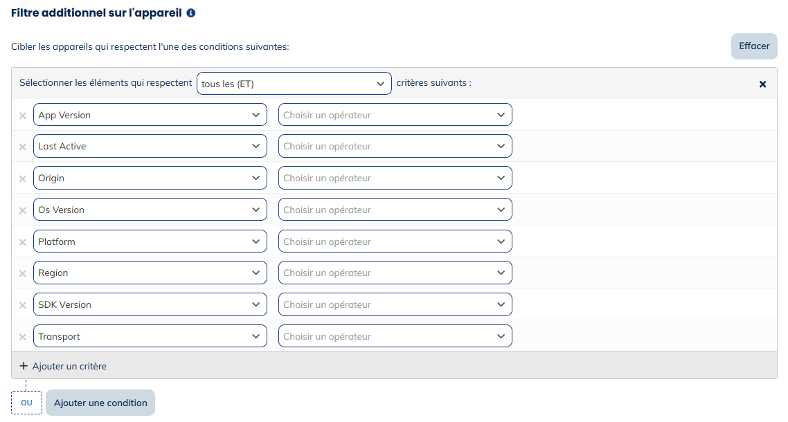 Filtro de dispositivo adicional