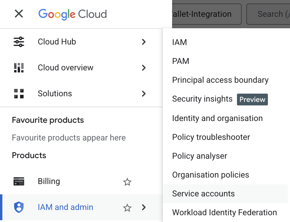 Nuevo proyecto en Google Cloud
