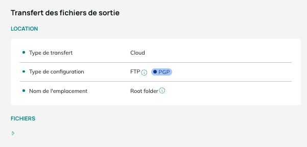 Transferencia de los archivos de salida