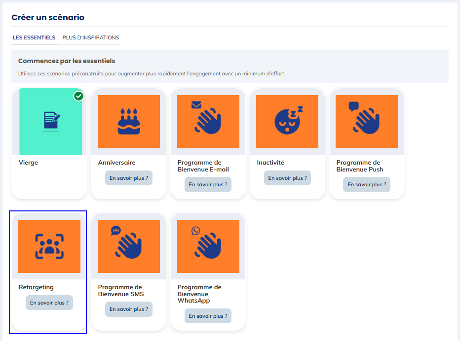 Crear un escenario