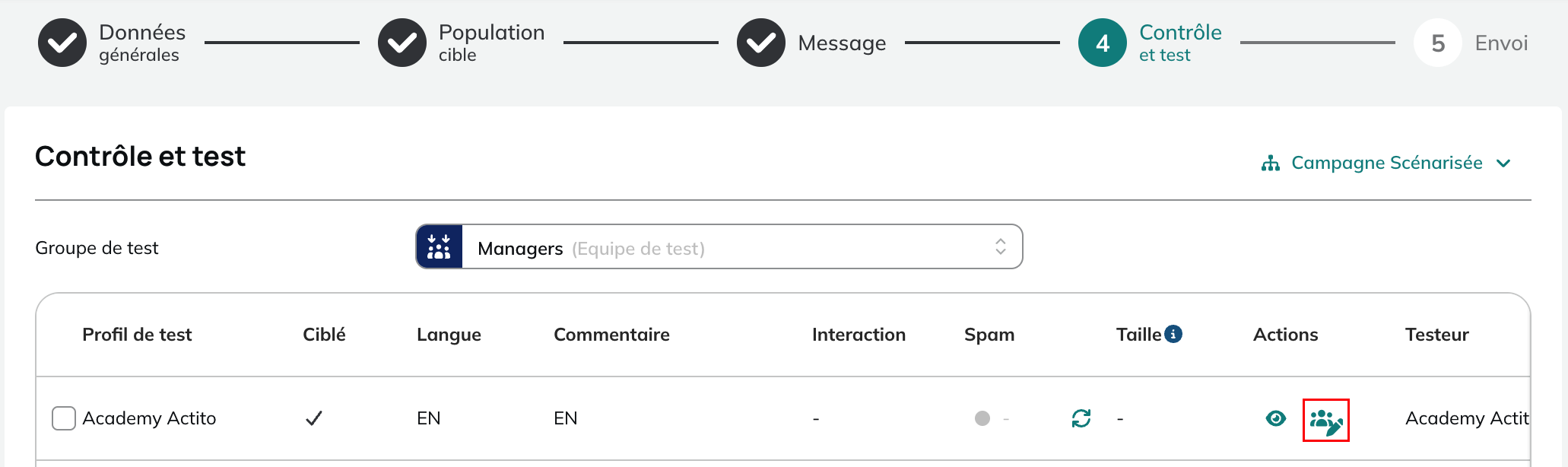 Tester les variables
