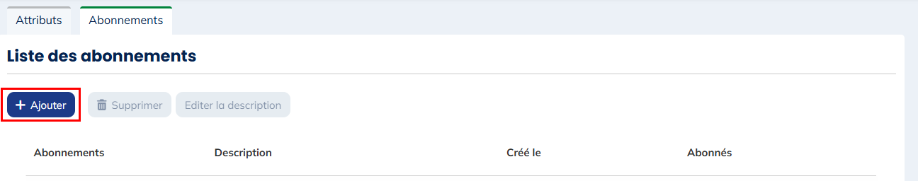Ajouter un abonnement