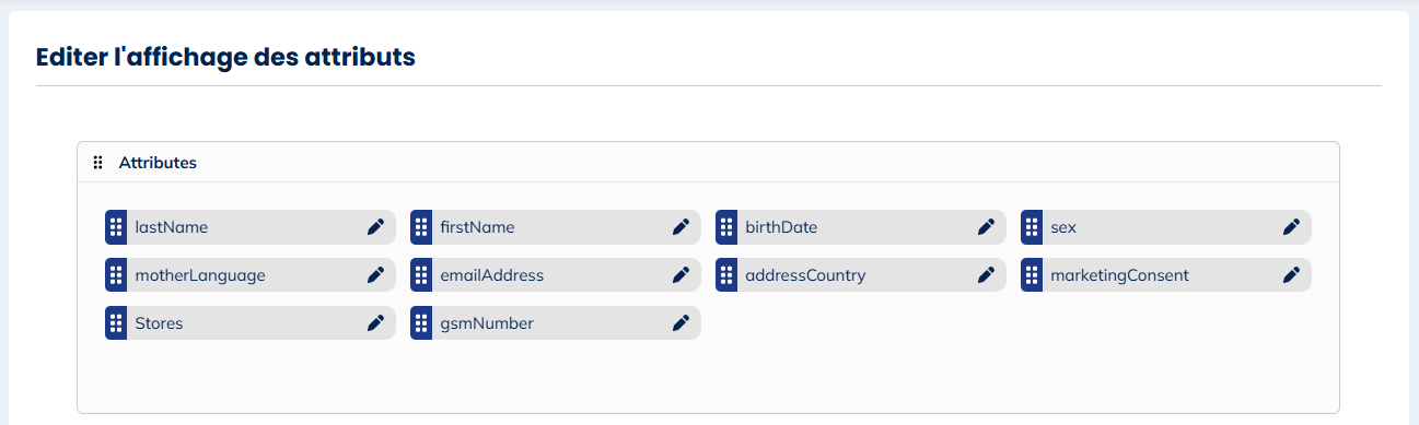 Modifier l'affichage