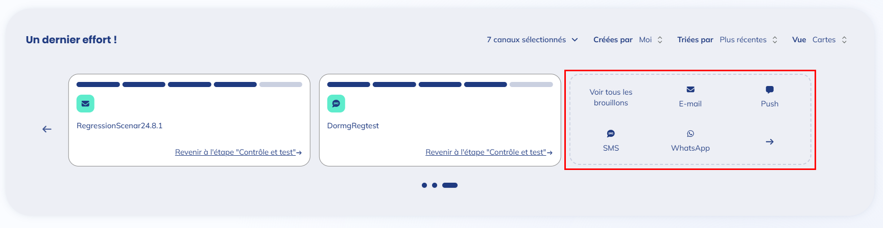 Accéder à tous les brouillons