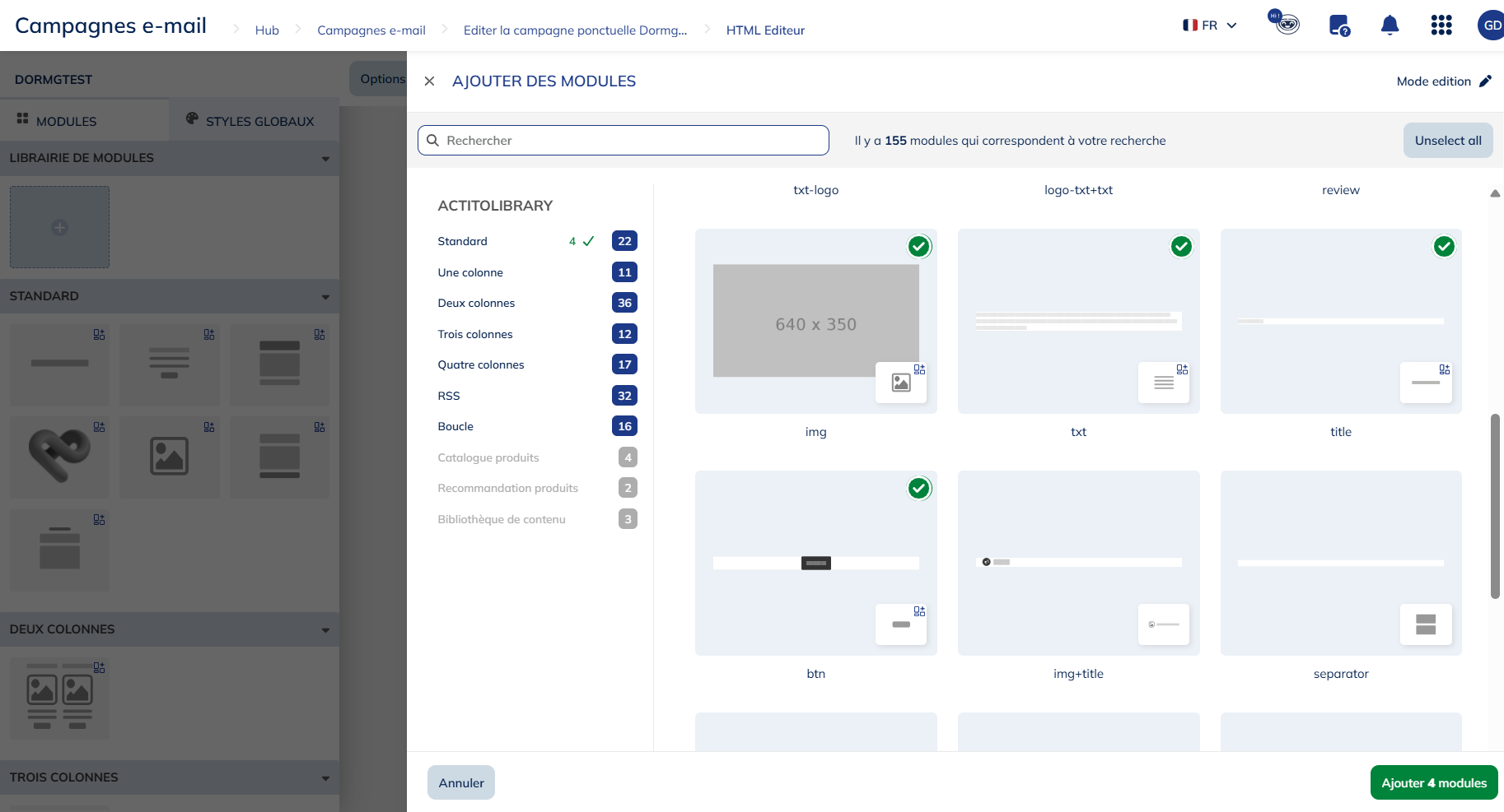 librairie de modules