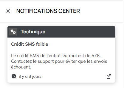 Alerte SMS