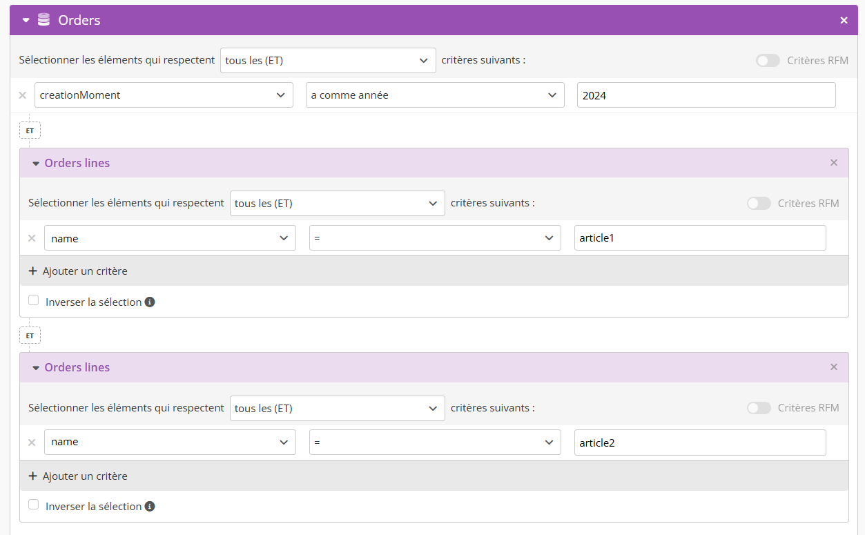 lignes de commandes