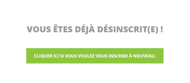 déjà désinscrit