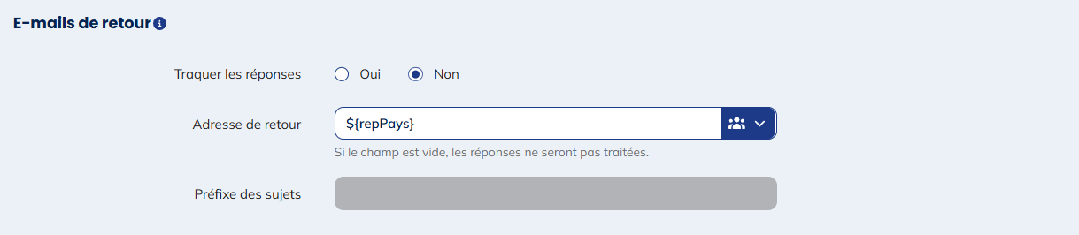 Ne pas Traquer les réponses