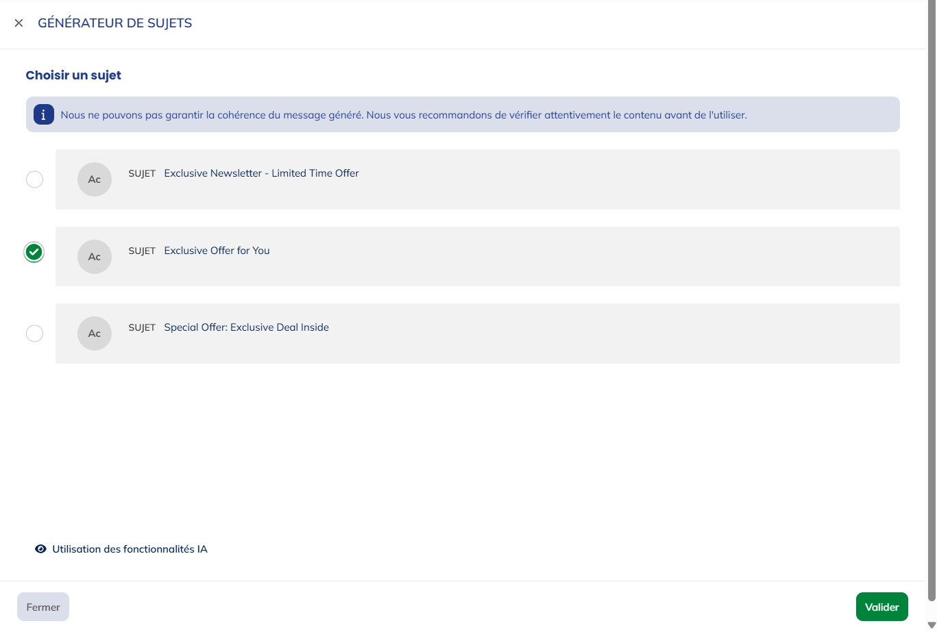 IA propositions de sujets