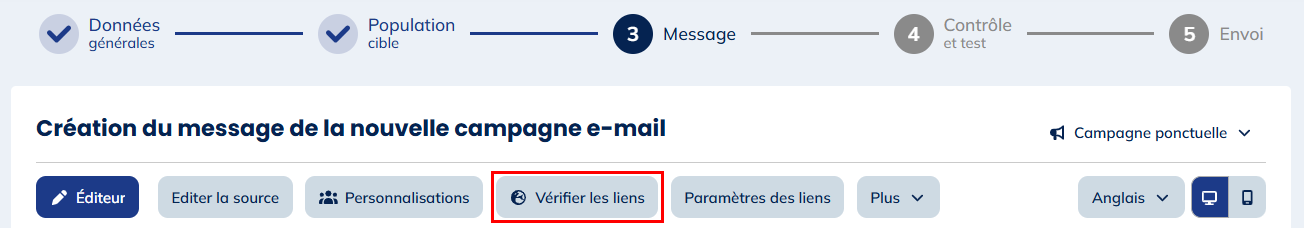 Vérifier les liens