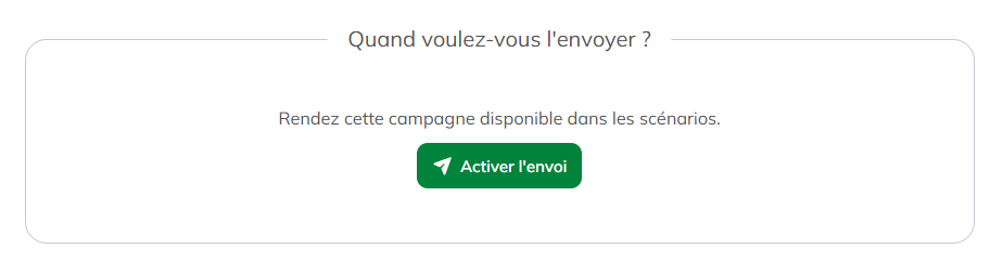 Activer l'envoi automatique