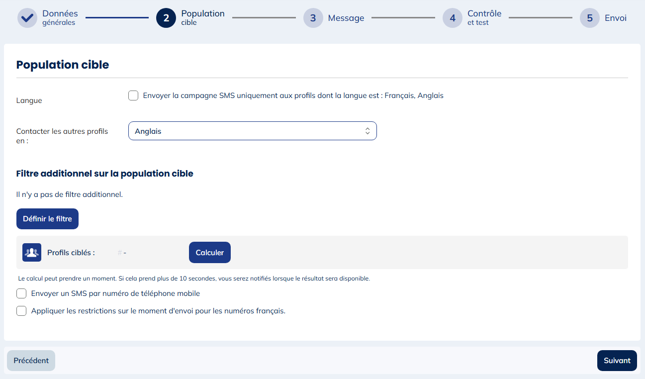 Étape 2 : Population cible