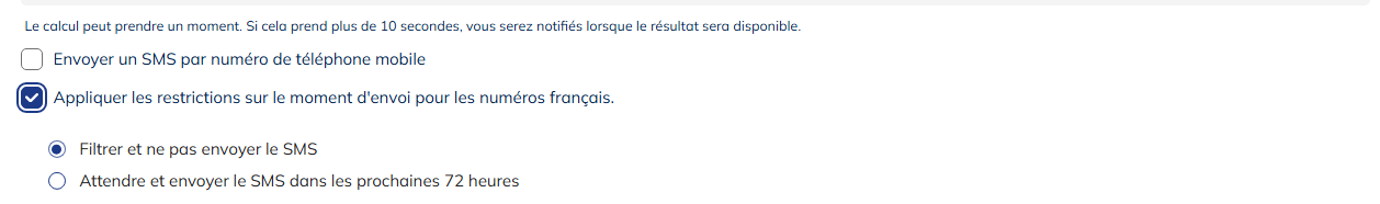 restrictions pour les numéros français