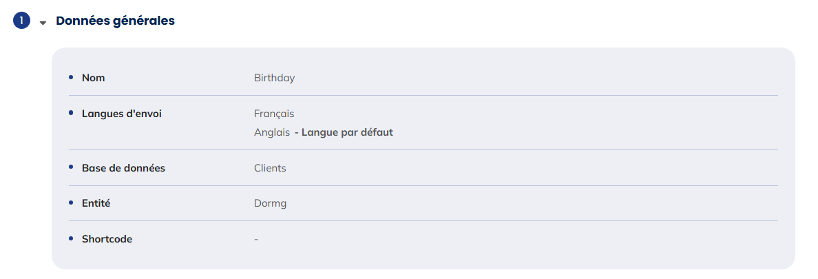 Données générales