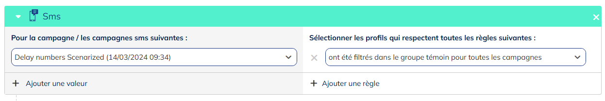 liste des profils filtrés