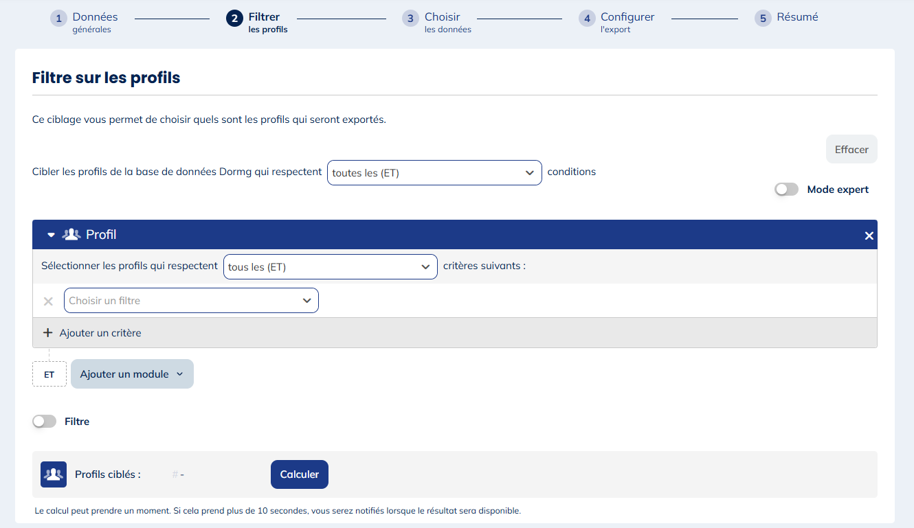 Étape 2 : Filtrer les données
