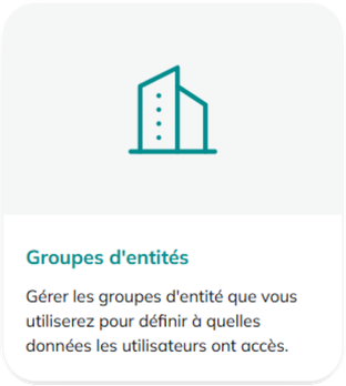 Groupes d'entités