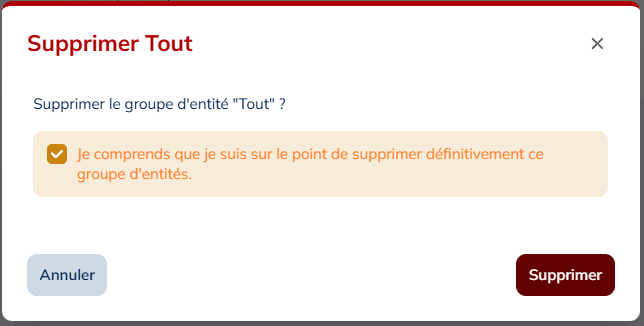 Confirmer la suppression