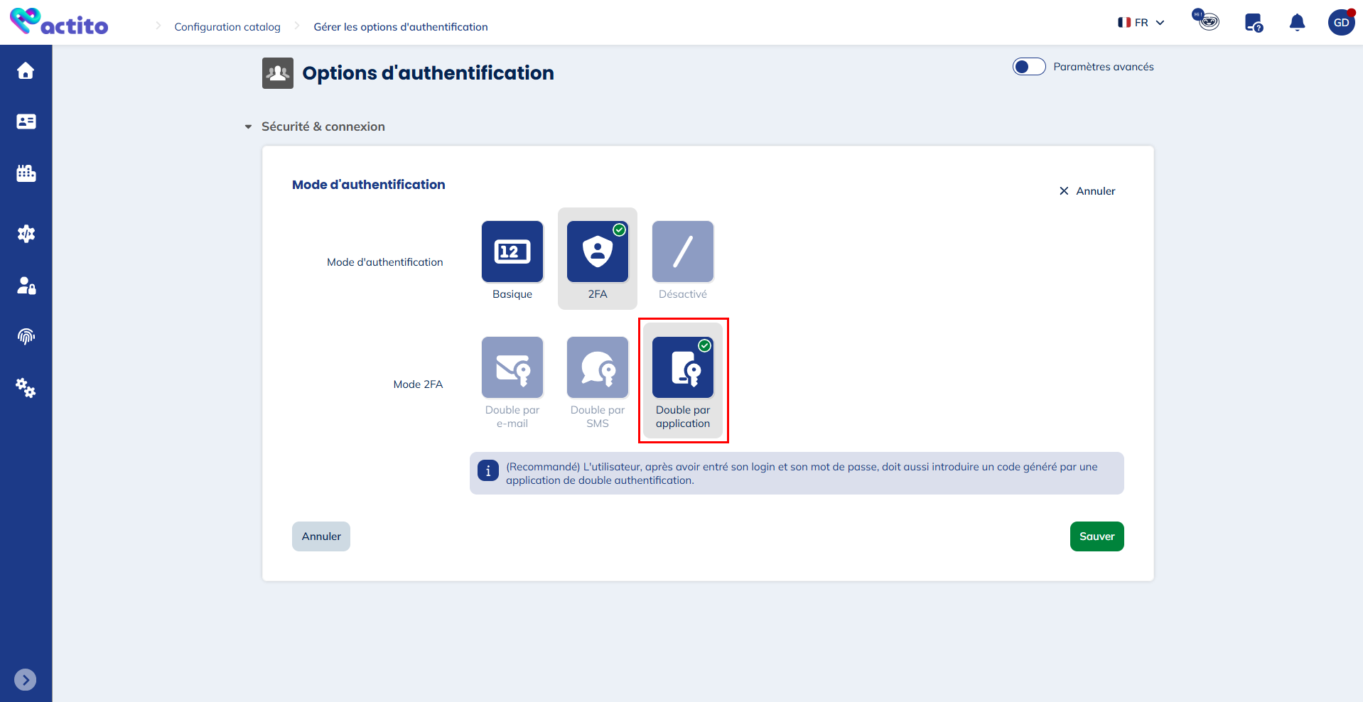 Double par application