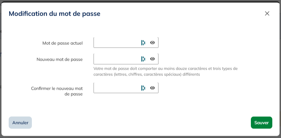 modifier votre mot de passe