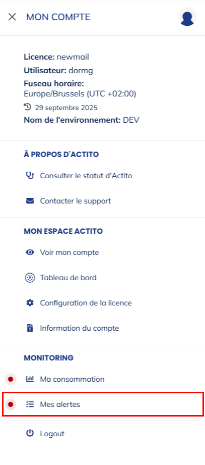 Mes alertes
