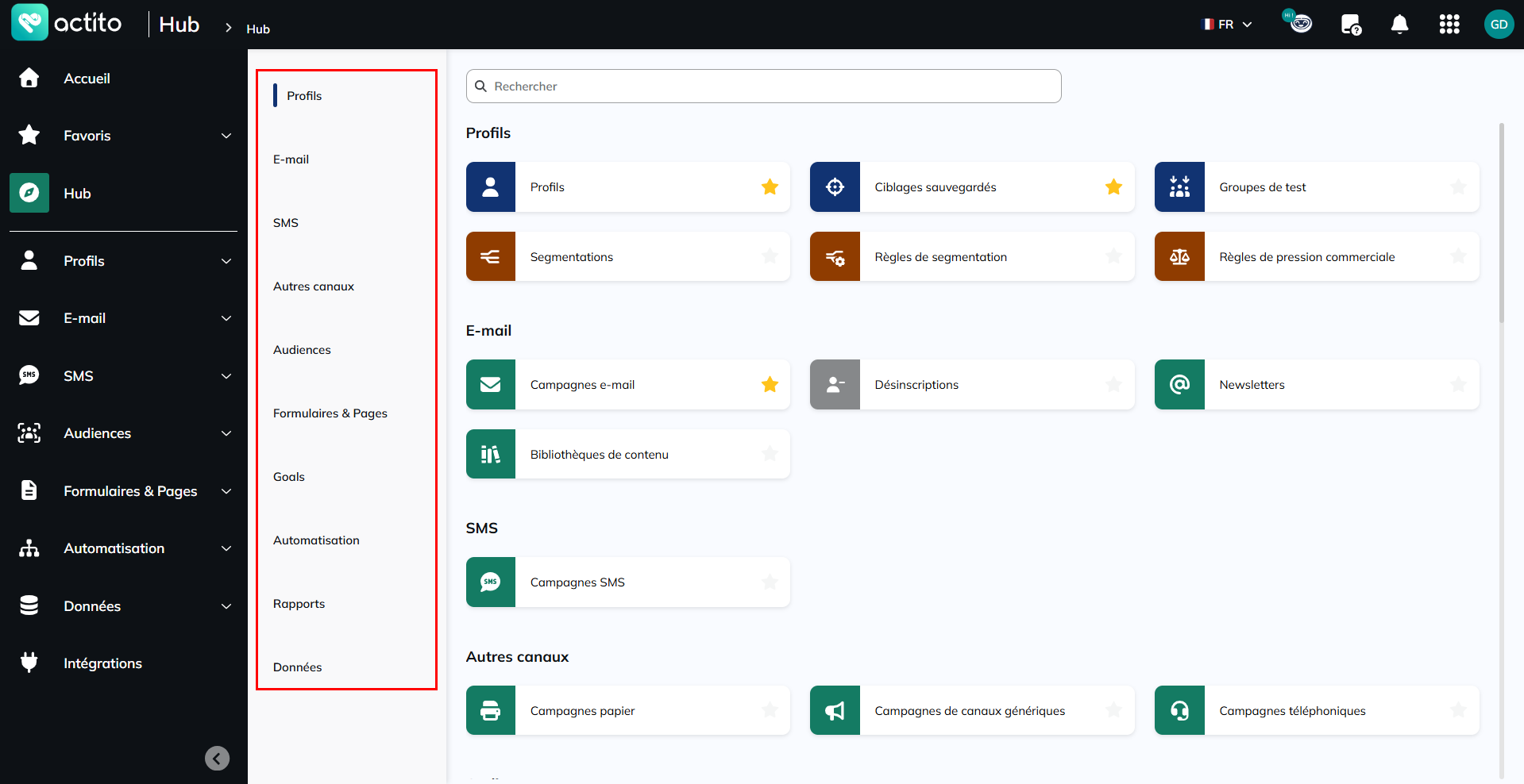 groupes d'applications