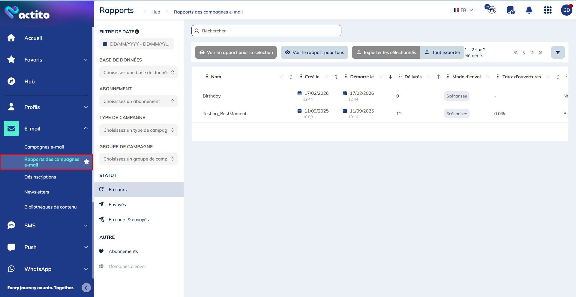 accéder à une application