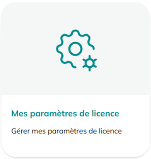 Mes paramètres de licence