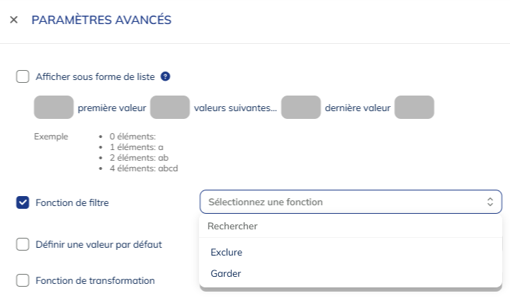 Filtrer les données