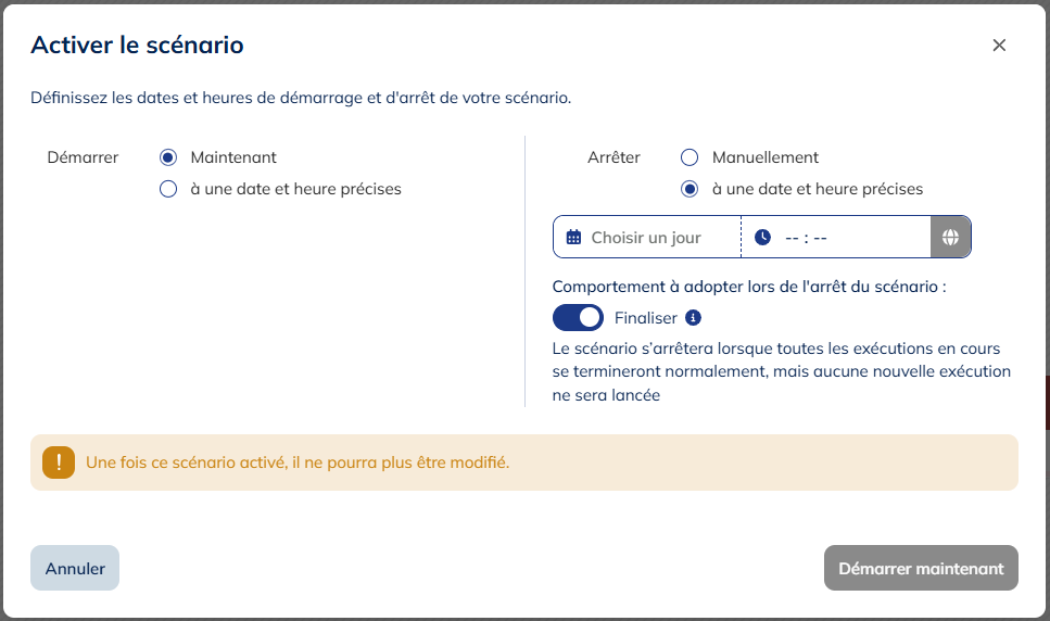 Finaliser le scénario