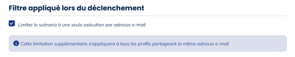 Filtre au déclenchement