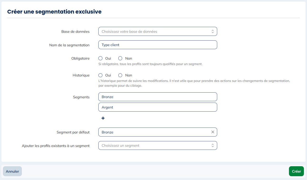 Segmentation Exclusive
