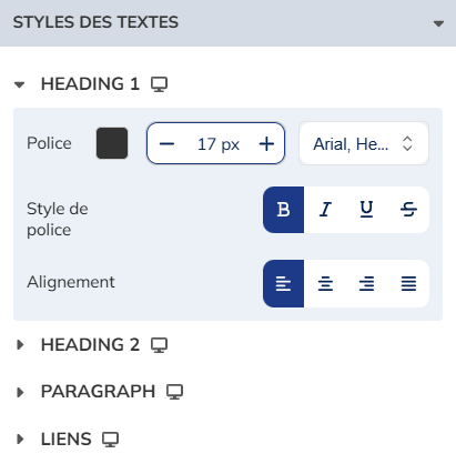 Styles de texte