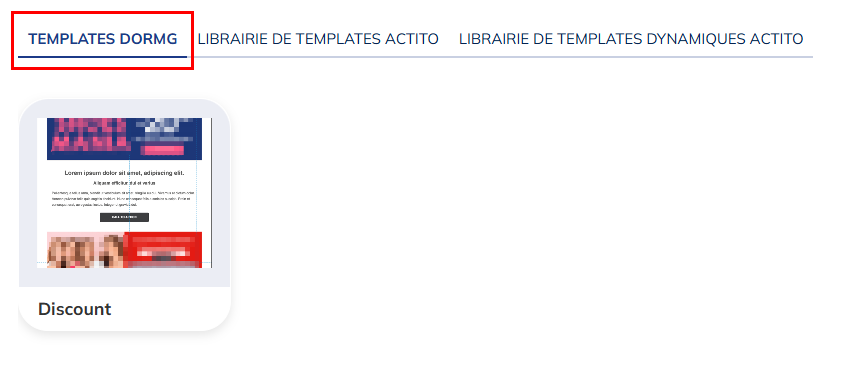 librairie de templates personnalisés