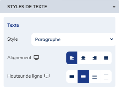 Styles de texte