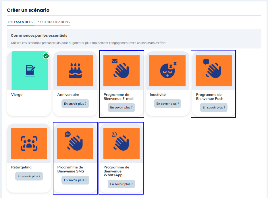 Template Programme de bienvenue