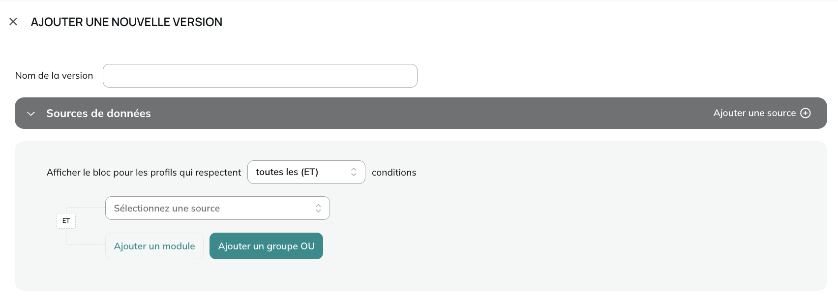 Ajouter une nouvelle version