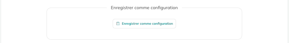 Enregistrer une configuration