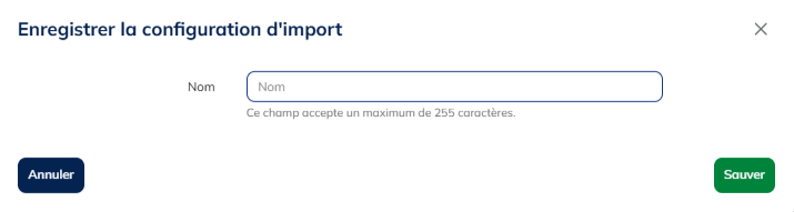 Nommer la configuration
