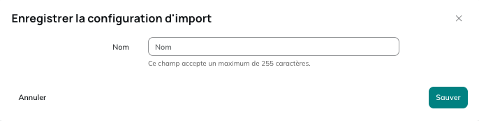 Nommer la configuration