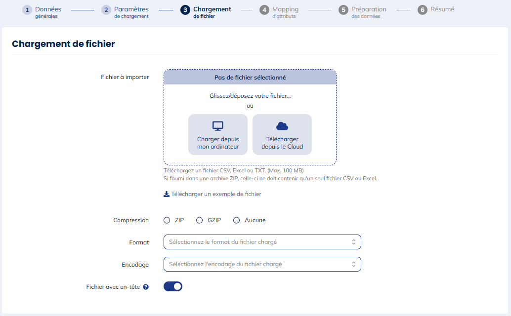 Chargement de fichier