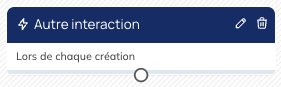 Bloc de départ Autre interaction