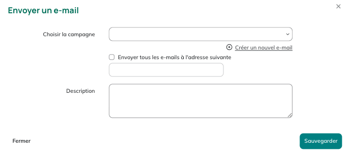 Bloc Envoyer un e-mail