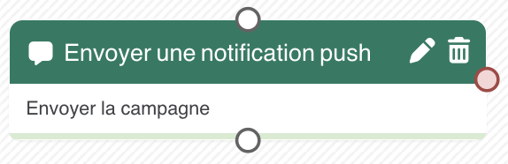Bloc "Envoyer une notification push"