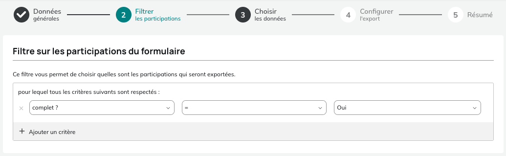 Participations à un formulaire