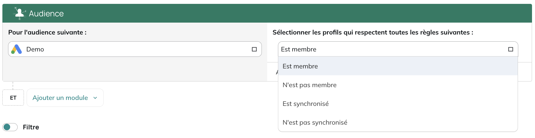 Ciblage des audiences